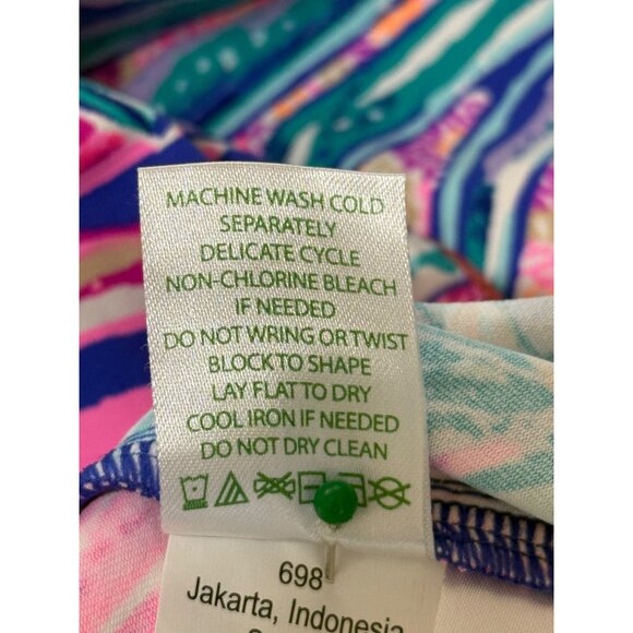 Lilly Pulitzer Luxletic Corso Pant UPF 50+ Borealis Blue Tropic Down Low Size S - Picture 8 of 8